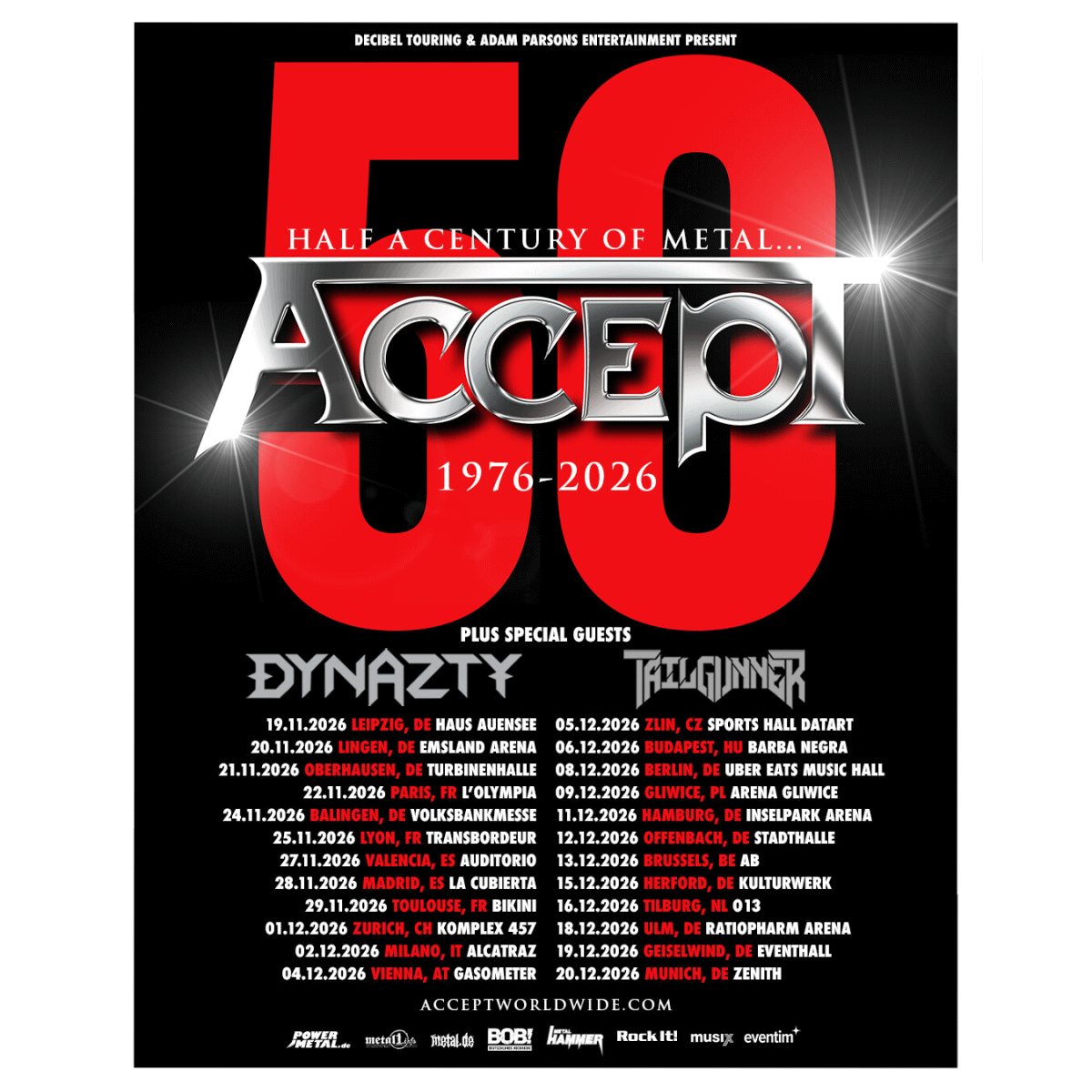 Accept Tour Poster 2026