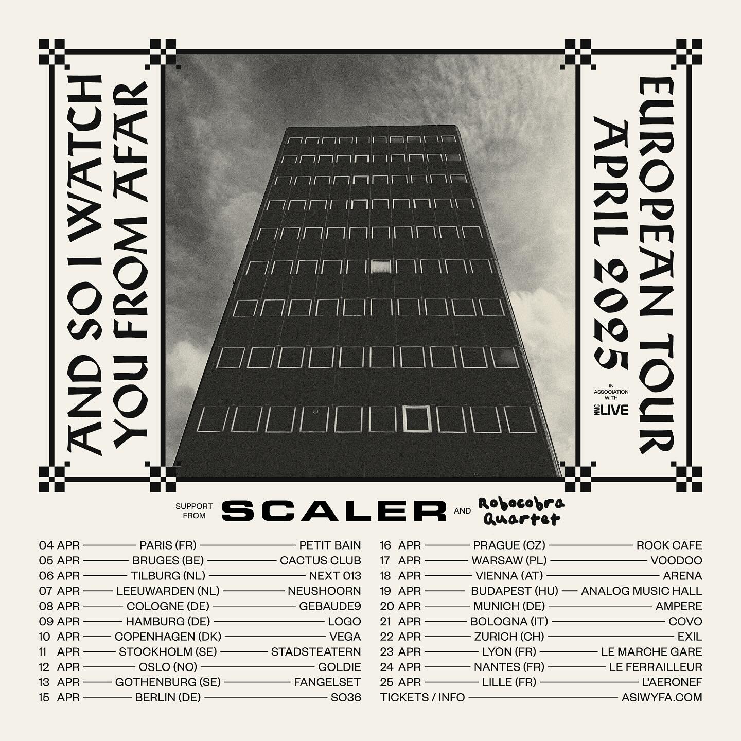 And So I Watch You From Afar Tour Poster 2025