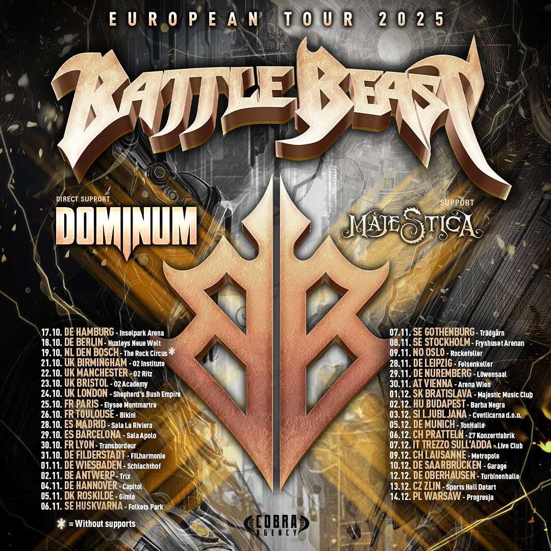 Battle Beast Tour Poster 2025 news