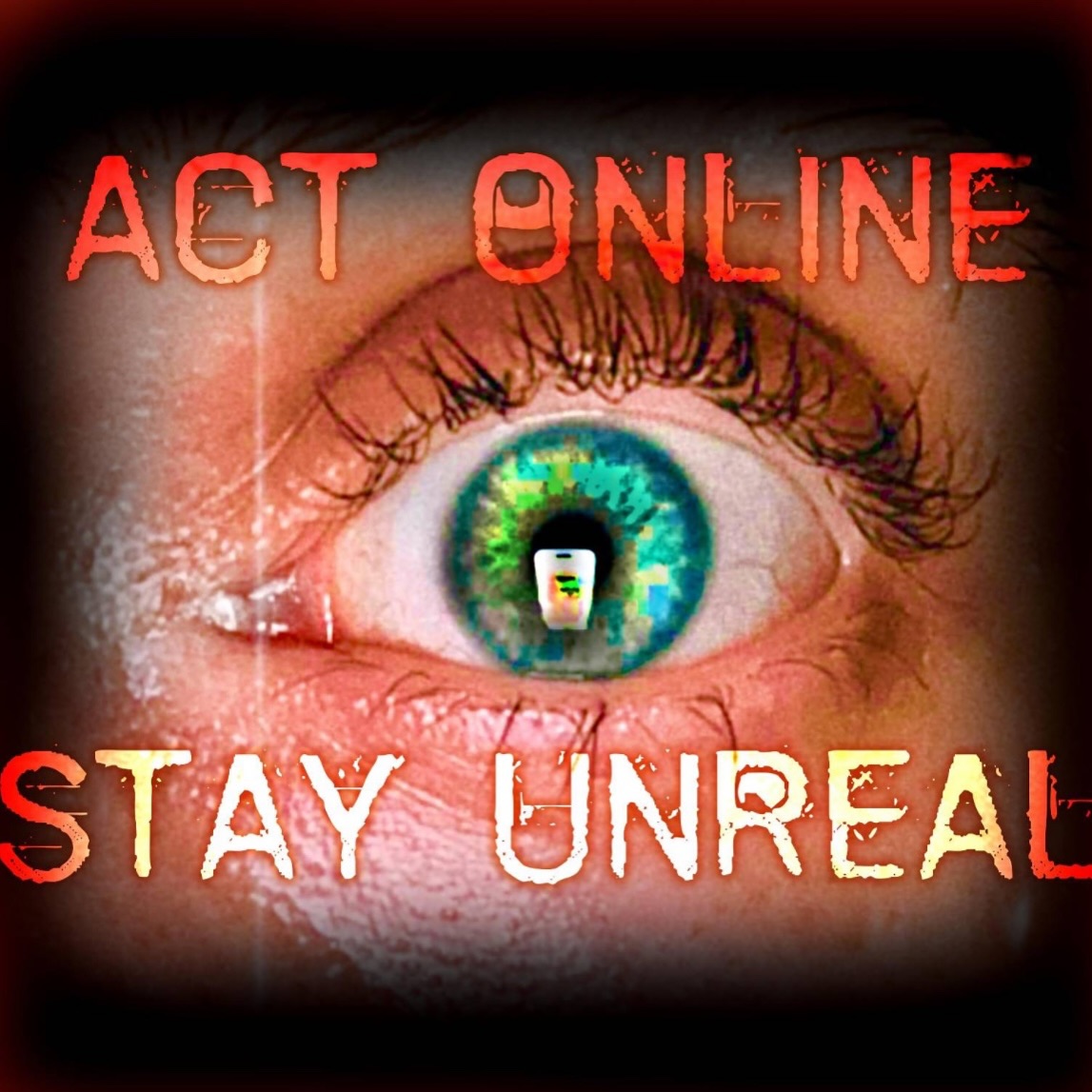 "Drunken Pumpkins - Act Online Stay Unreal" Artwork