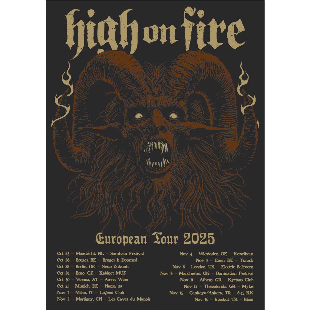High On Fire Tour poster 2025