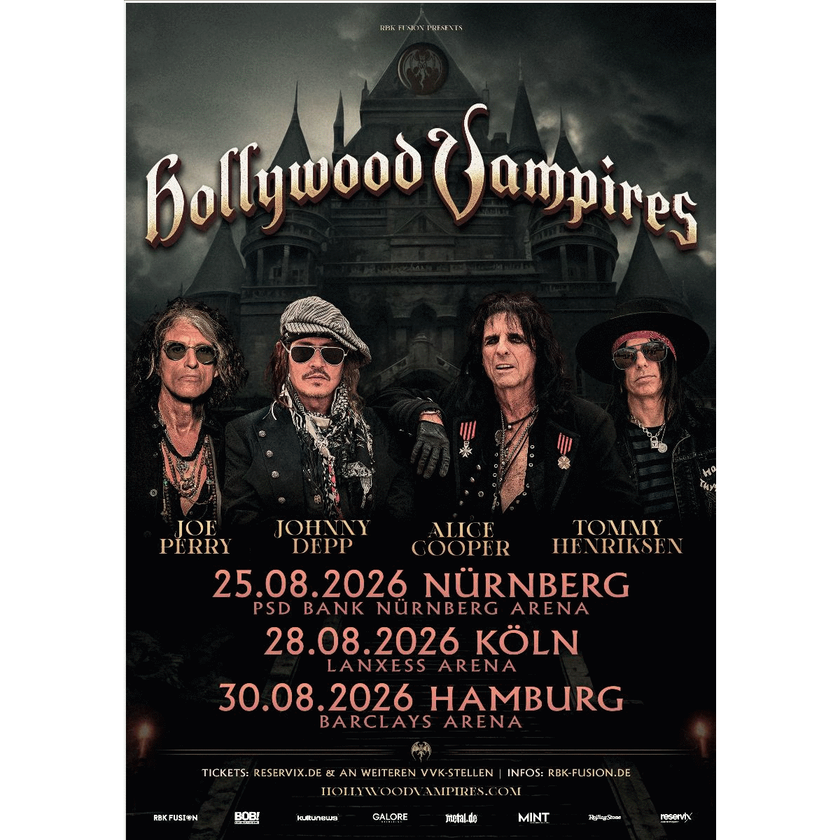 Hollywood Vampires Tour Poster 2026