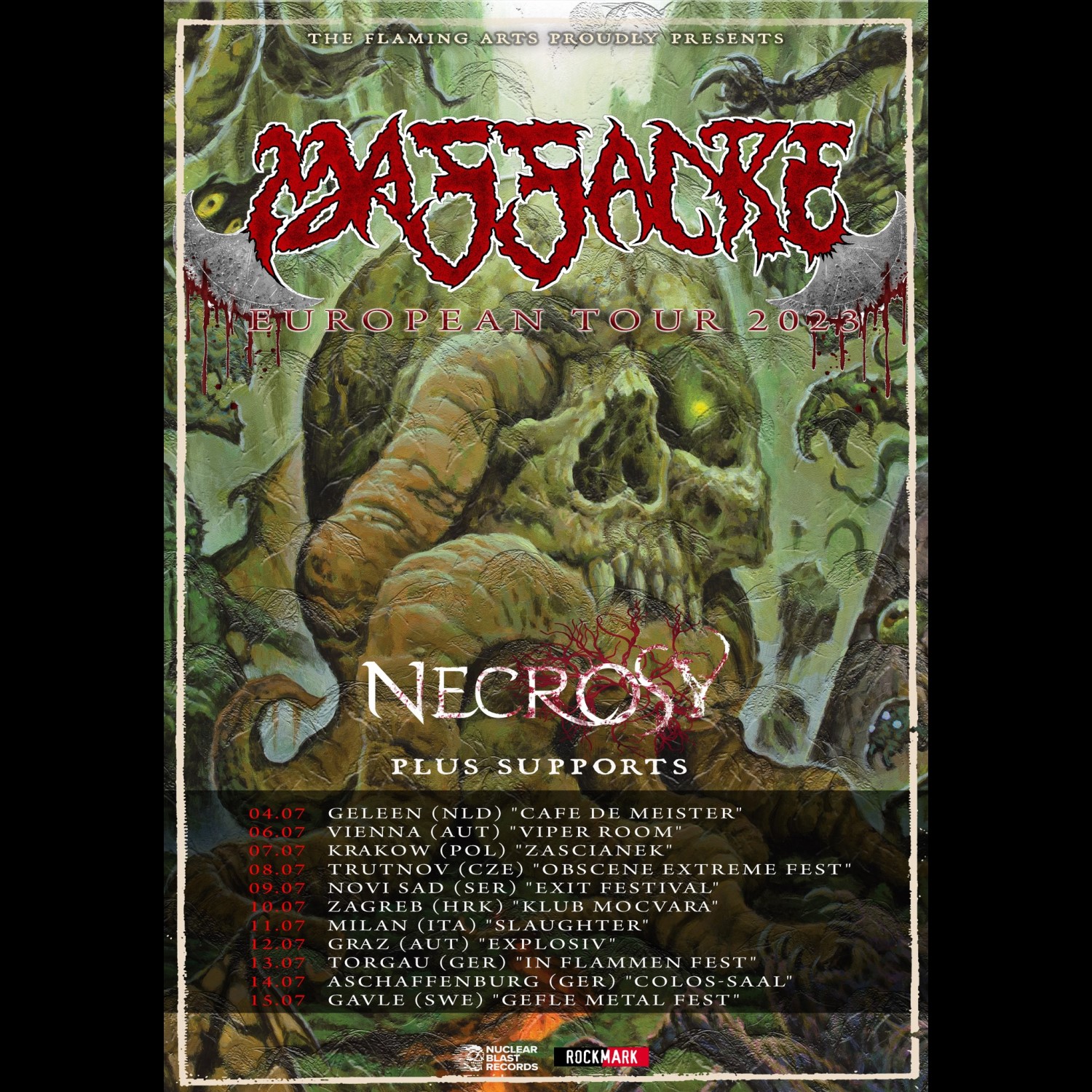 MASSACRE Europatour im Juli 2023 Konzerte in Wien, Graz