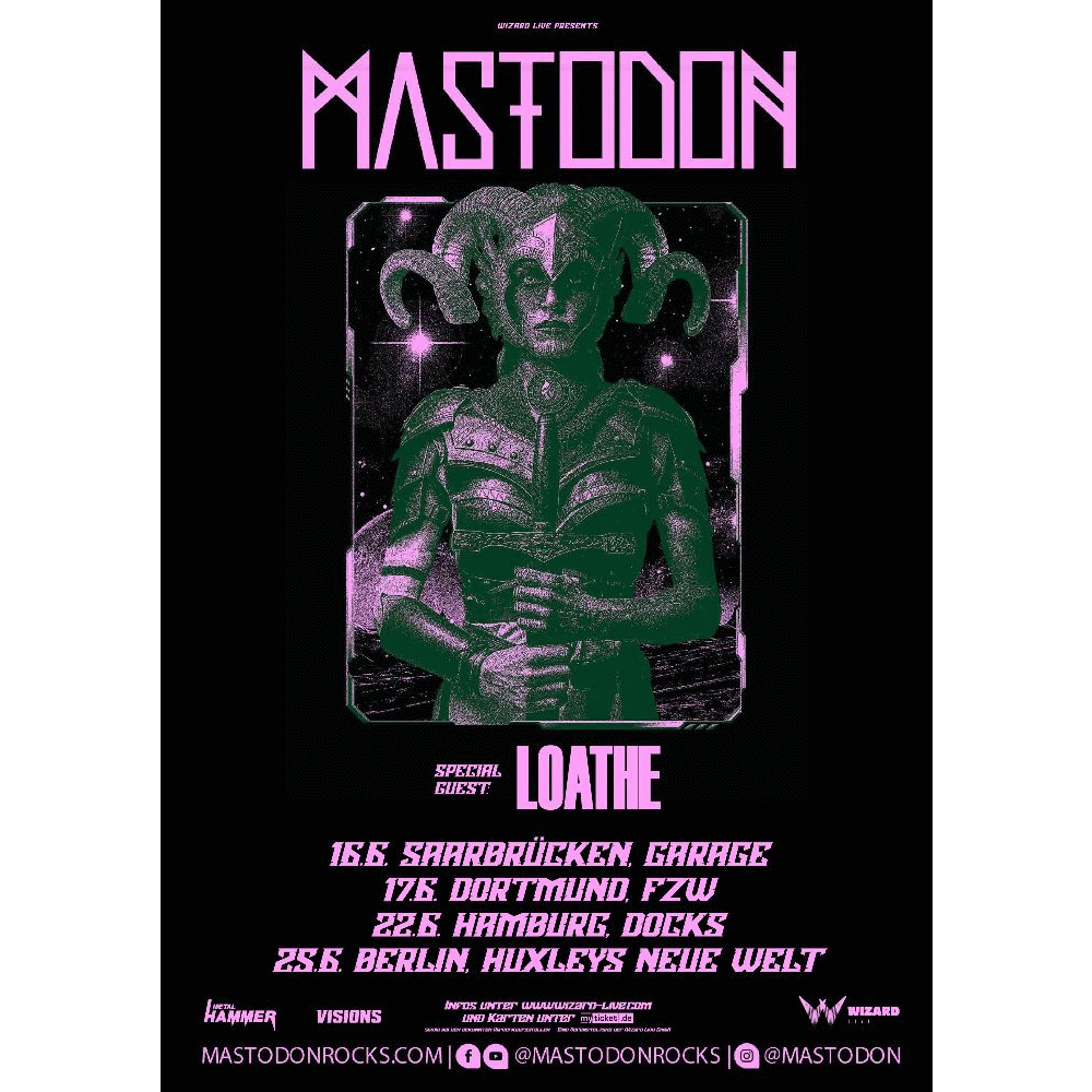 Mastodon Tour Poster 2026