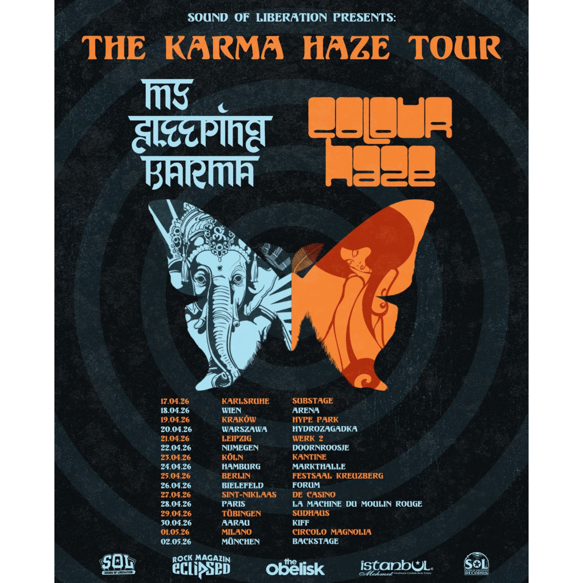 My Sleeping Karma - Colour Haze Tour Poster 2026