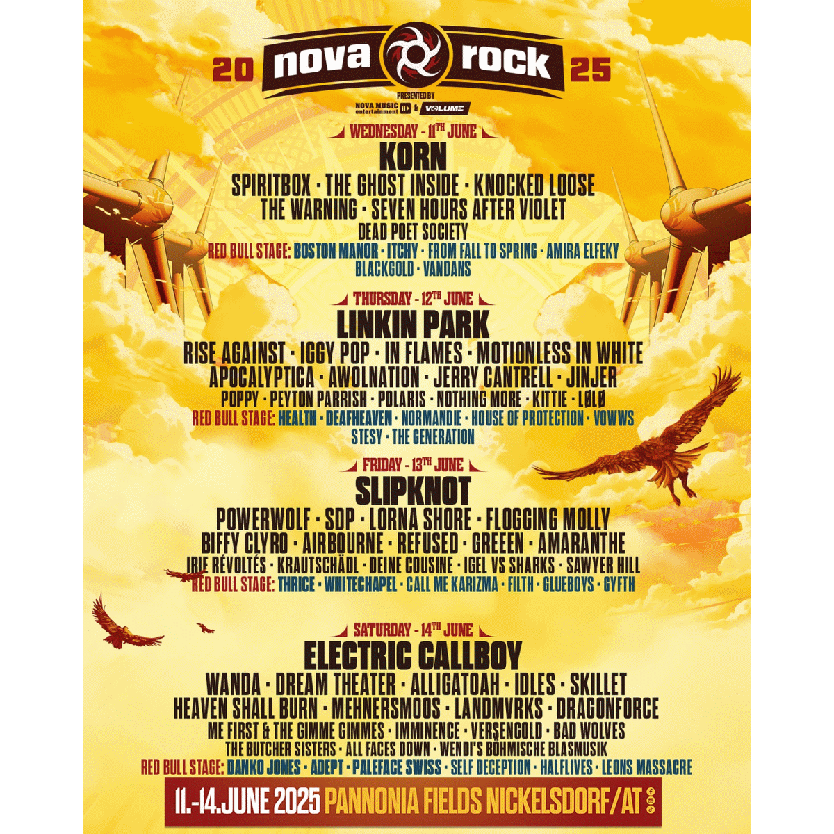 Nova Rock 2025 poster